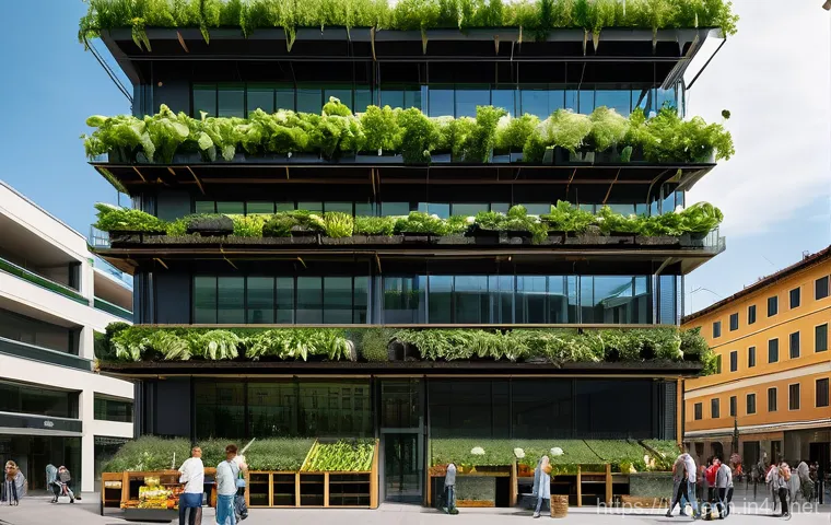 농업기술과 하우스 재배 기술 - Inside a pristine, ultra-modern Italian smart greenhouse, vibrant rows of hydroponically grown basil...