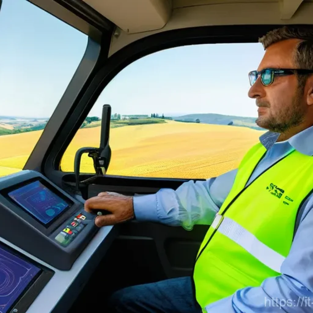 농업기술 현장에서의 안전 관리 - **Prompt 1: Precision Farming in Tuscany**
    An ultra-modern, autonomous tractor, sleek and clean,...